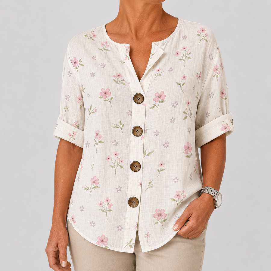 Lila Floral Blouse