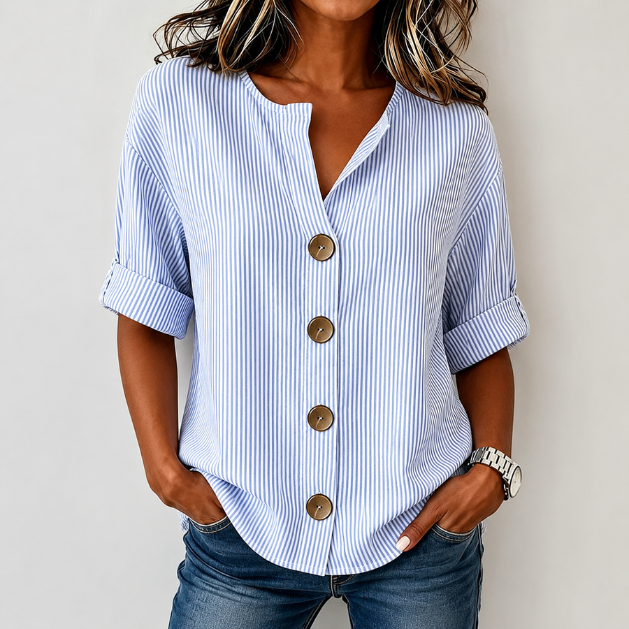 Samantha Casual Striped Blouse