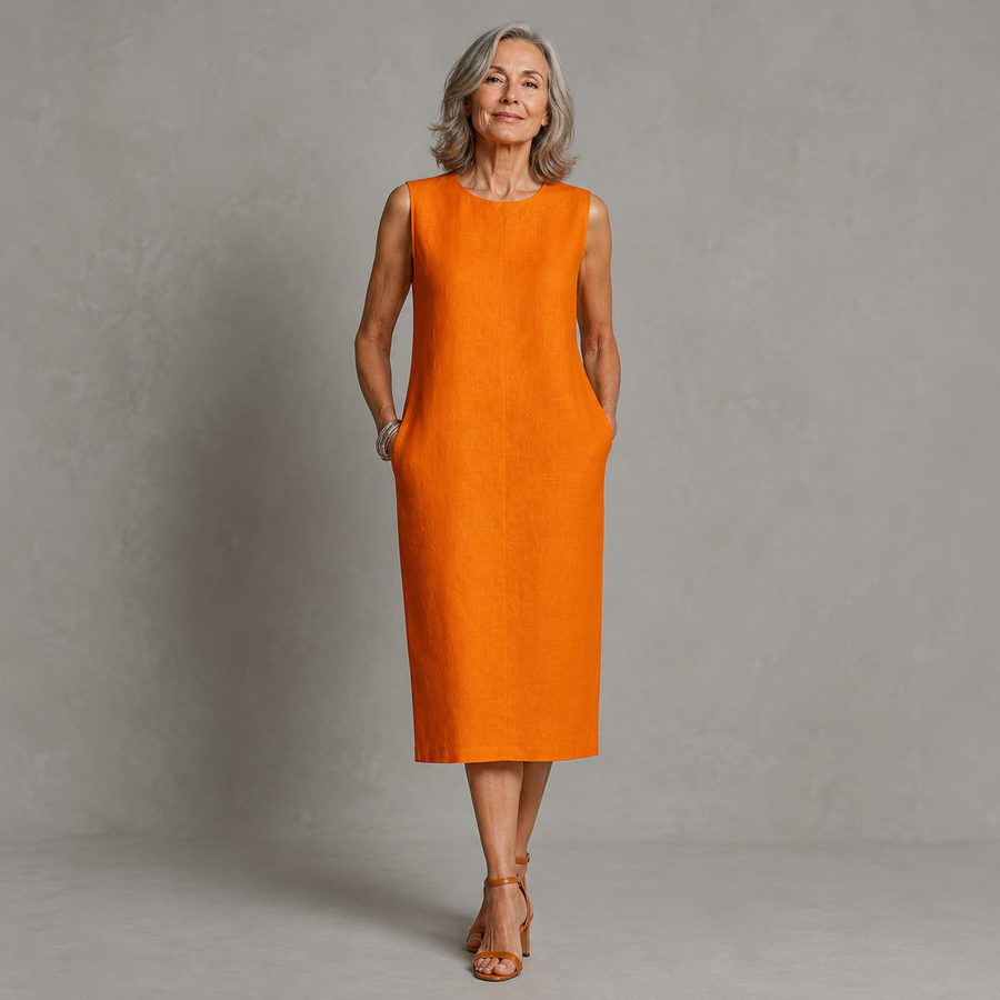 Adeline | Refined Sleeveless Midi Dress