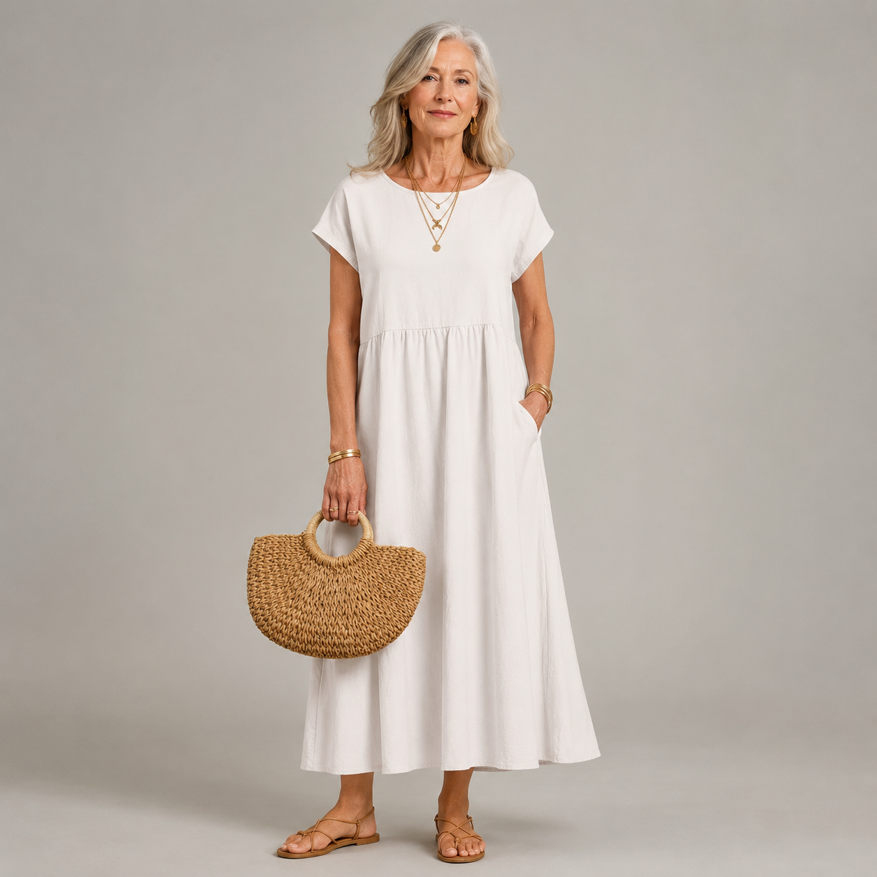 Aurelia | Relaxed Gathered Midi Dress