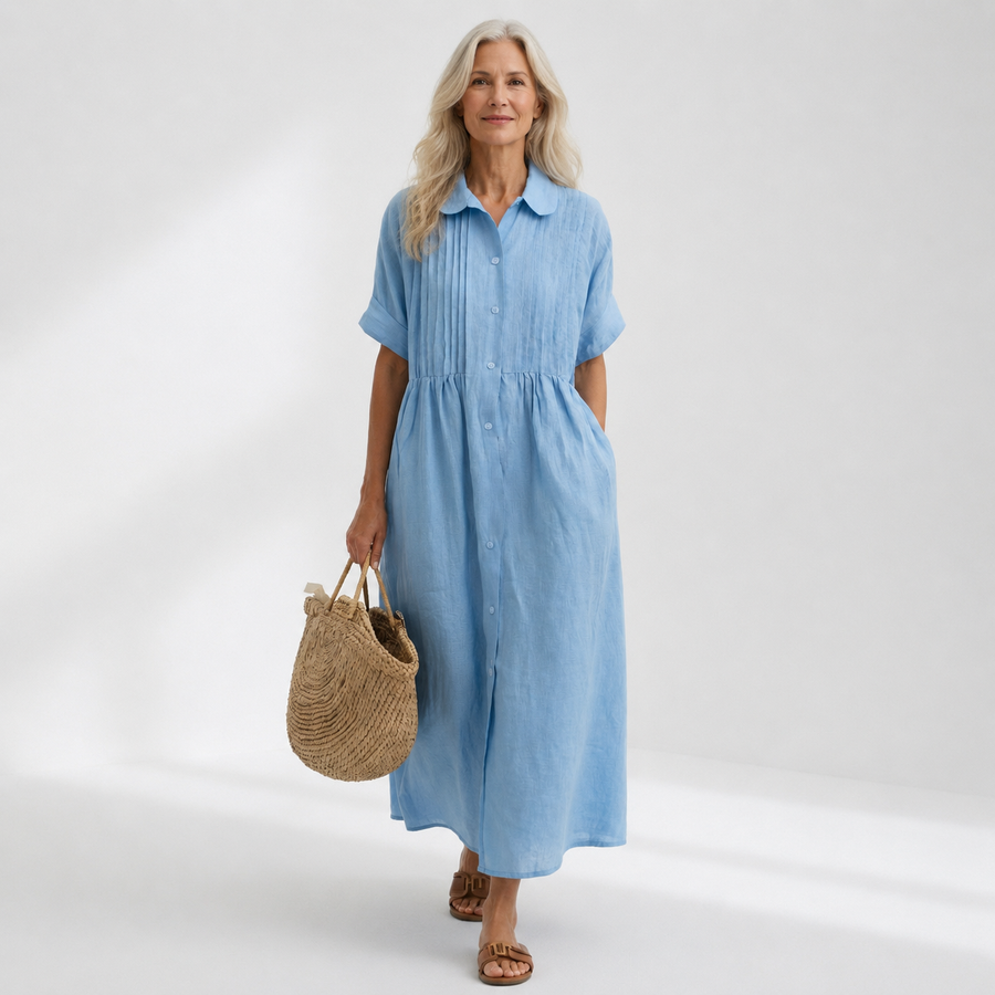 Noelle | Button-Front Maxi Dress