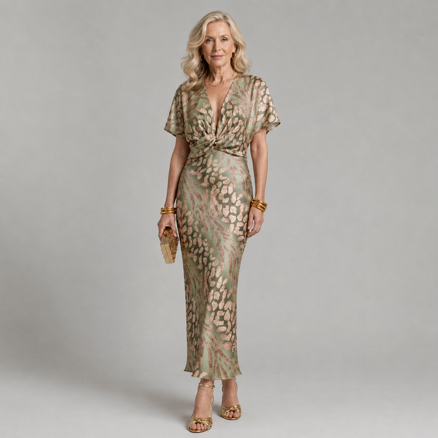 Rosalie | Twist-Front Floral Maxi Dress