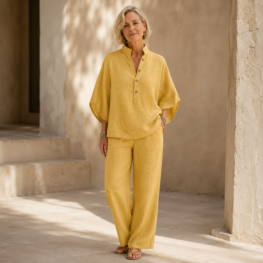 Eszter | Cotton-Linen Two-Piece Set