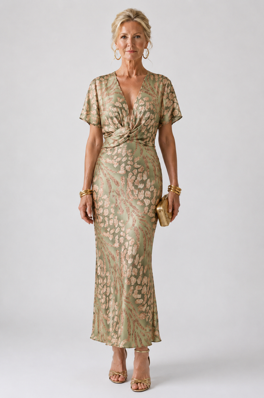 Rosalie | Twist-Front Floral Maxi Dress