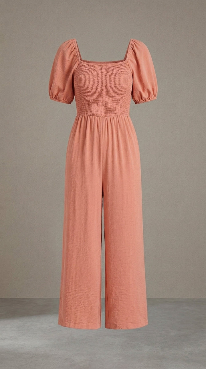 Amélie | Smocked Wide-Leg Jumpsuit