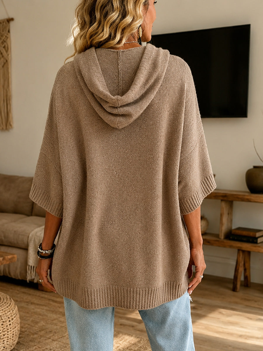 Monique | Relaxed Hooded Knit Sweater