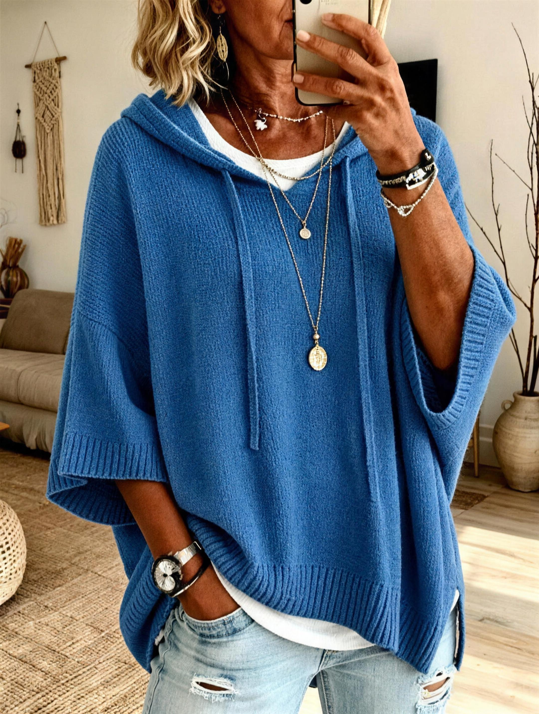Monique | Relaxed Hooded Knit Sweater