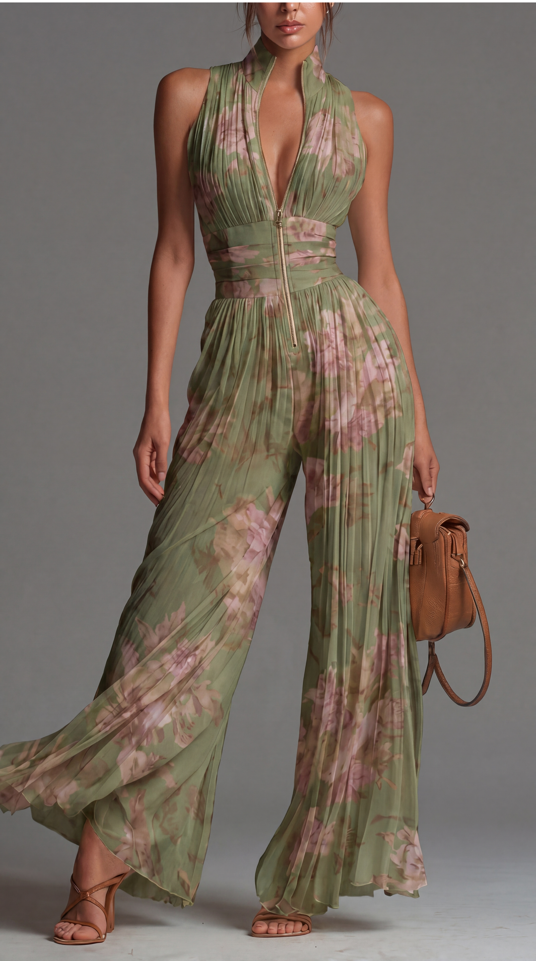 Seraphina | Pleated Floral Jumpsuit