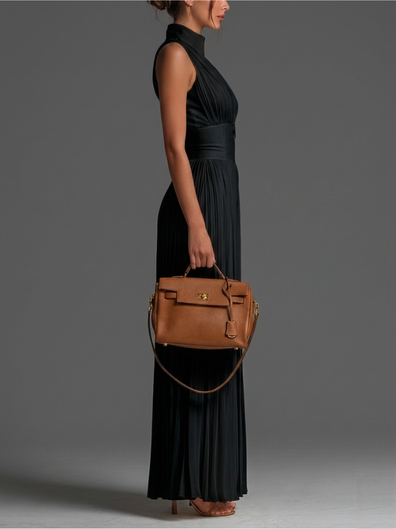 Zsófia | Pleated Zip-Front Jumpsuit
