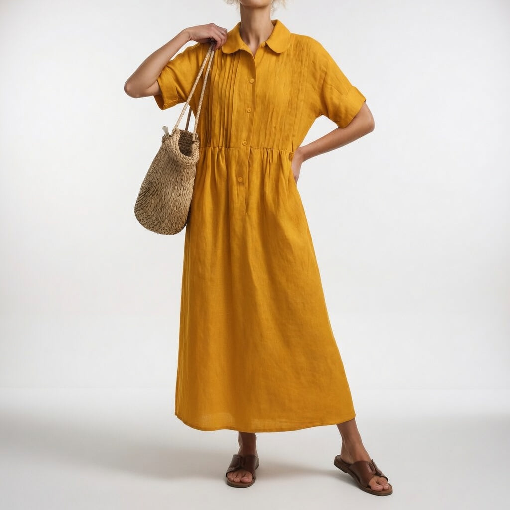 Noelle | Button-Front Maxi Dress