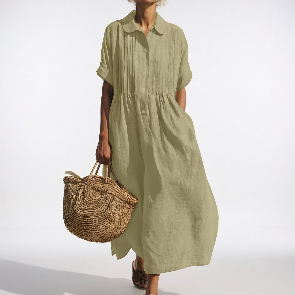 Noelle | Button-Front Maxi Dress