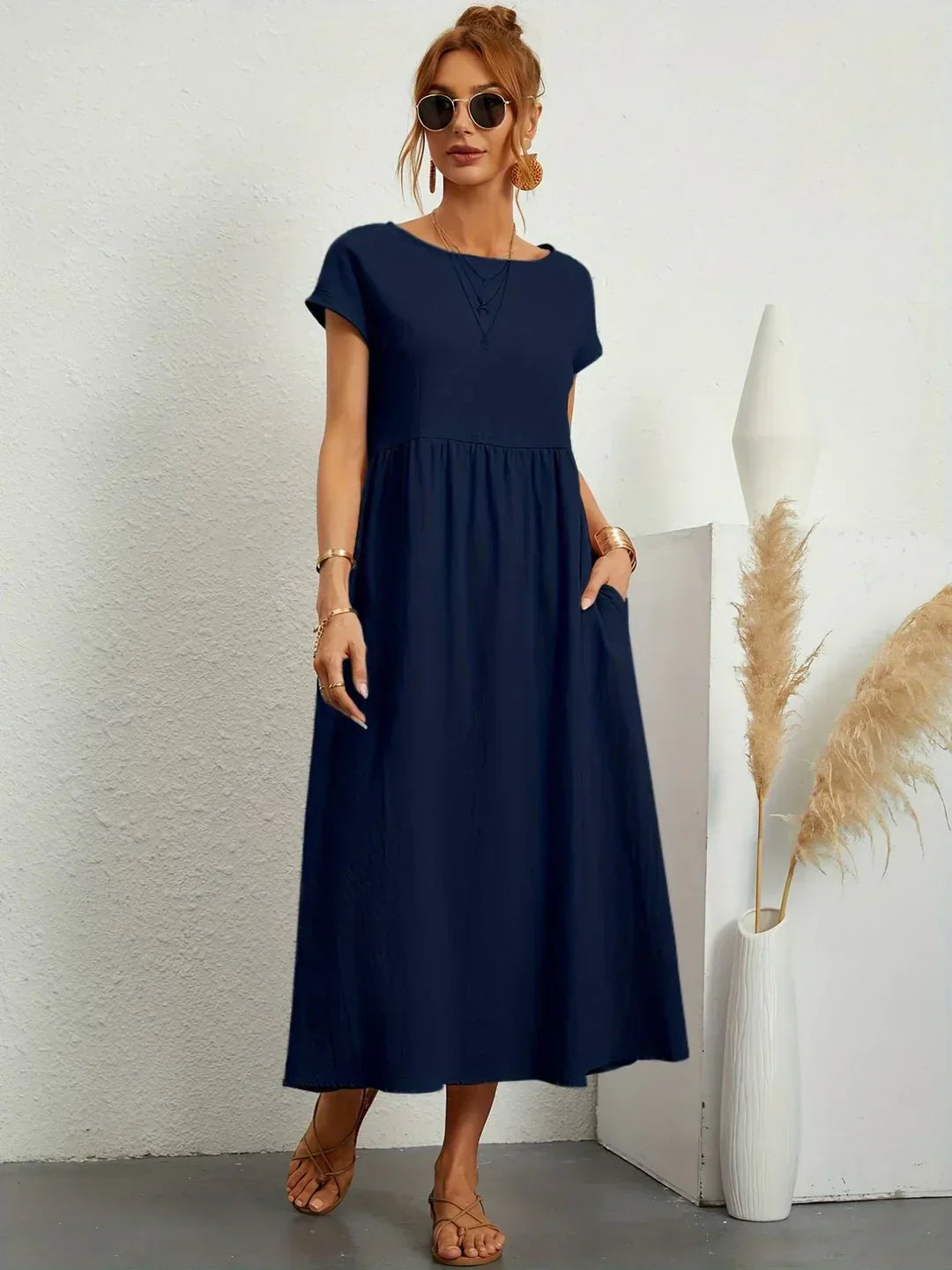 Aurelia | Relaxed Gathered Midi Dress