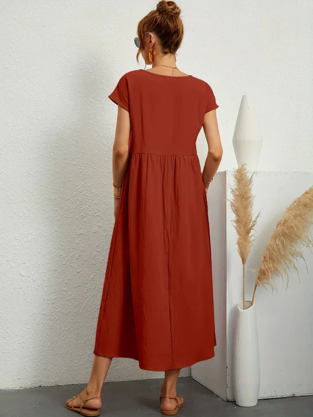 Aurelia | Relaxed Gathered Midi Dress