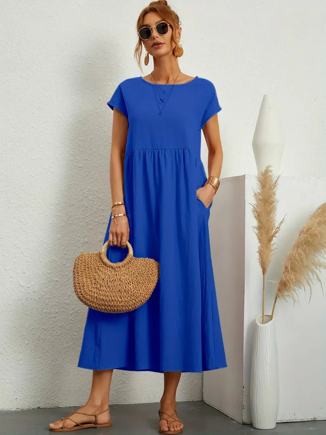 Aurelia | Relaxed Gathered Midi Dress