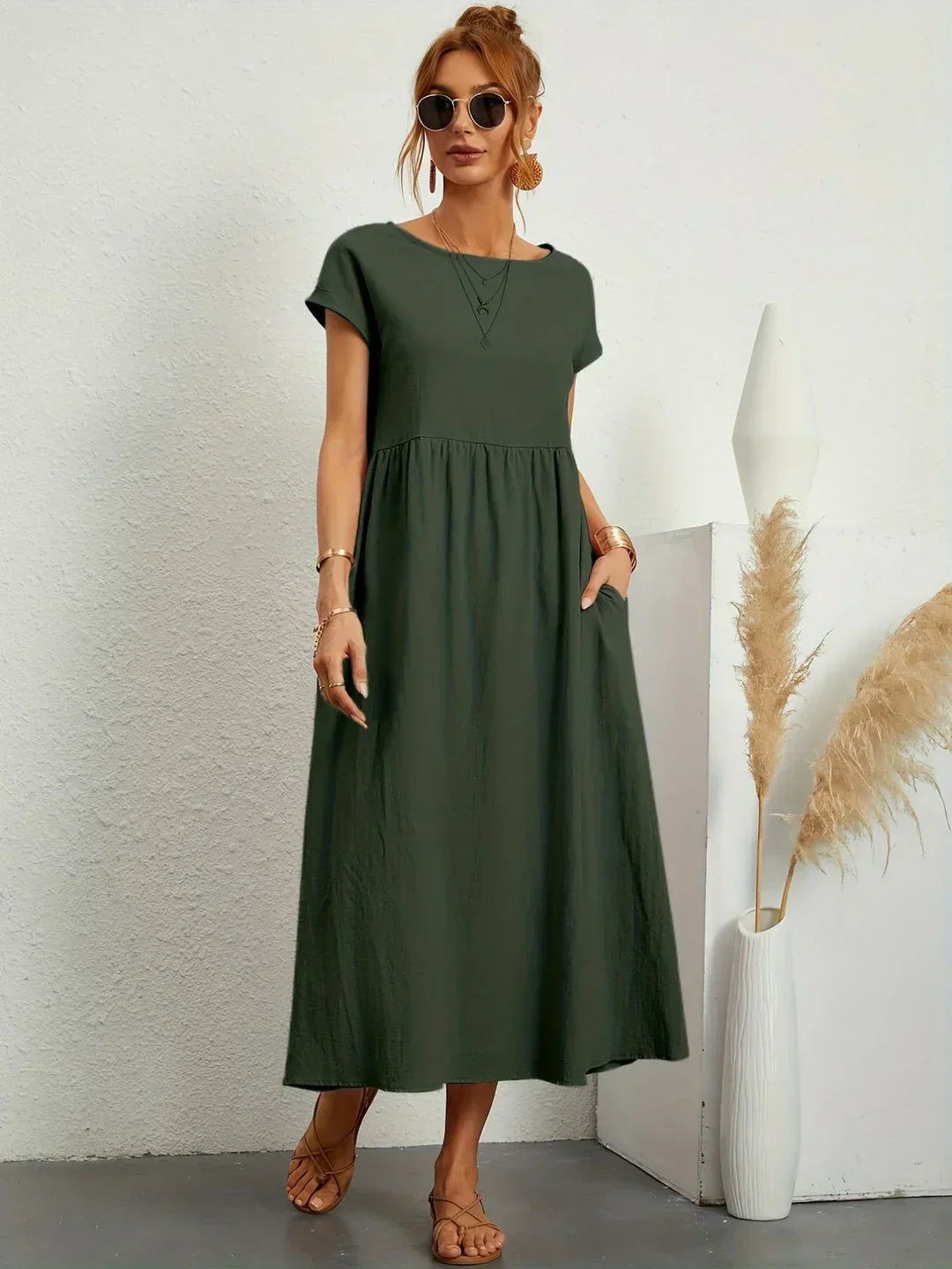 Aurelia | Relaxed Gathered Midi Dress
