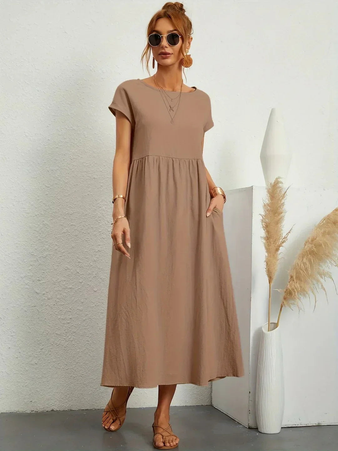 Aurelia | Relaxed Gathered Midi Dress