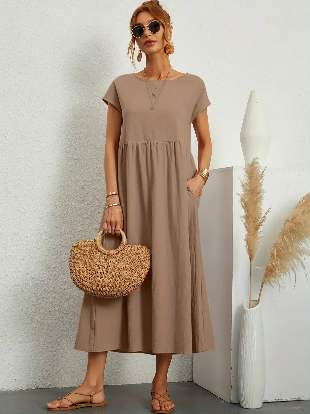 Aurelia | Relaxed Gathered Midi Dress