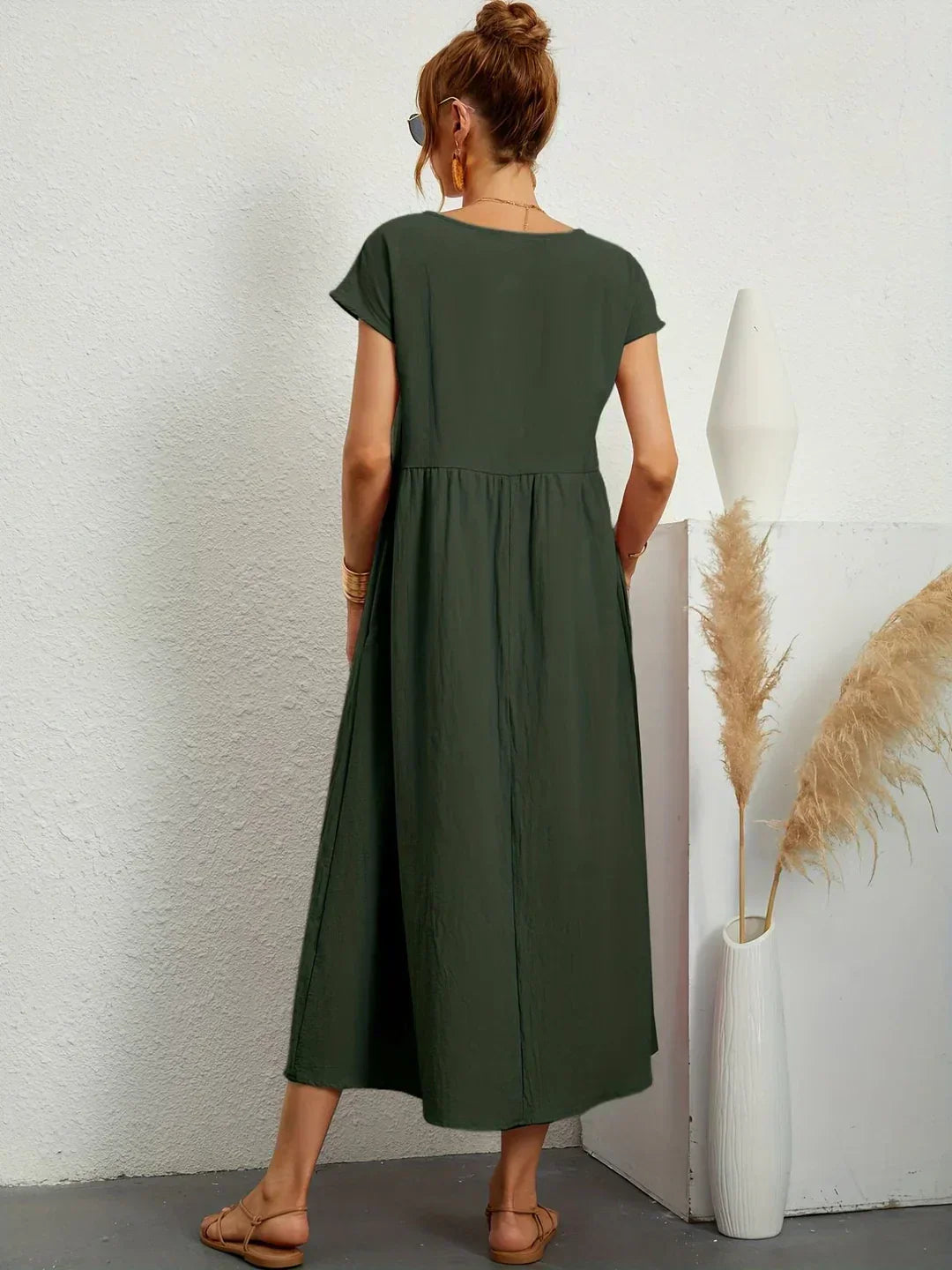 Aurelia | Relaxed Gathered Midi Dress