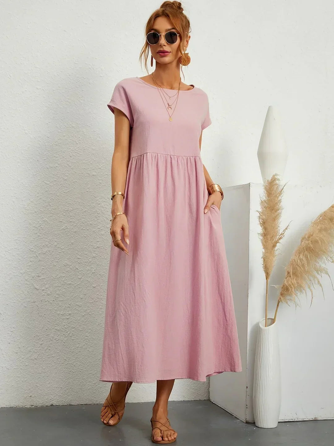 Aurelia | Relaxed Gathered Midi Dress