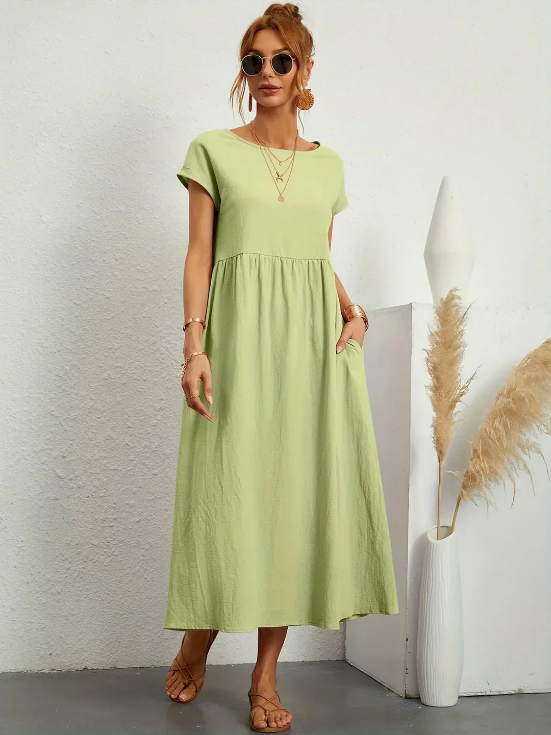 Aurelia | Relaxed Gathered Midi Dress