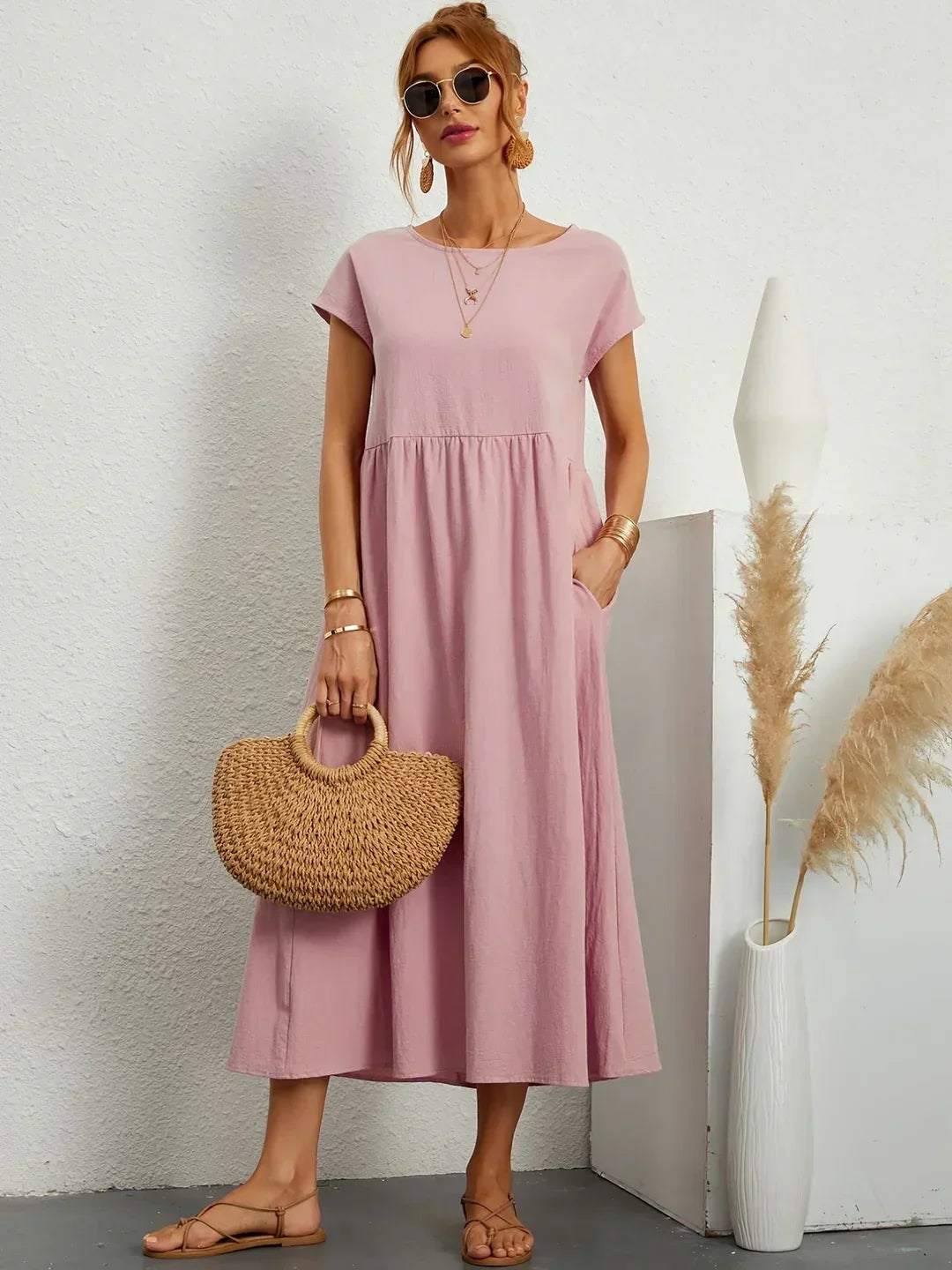 Aurelia | Relaxed Gathered Midi Dress