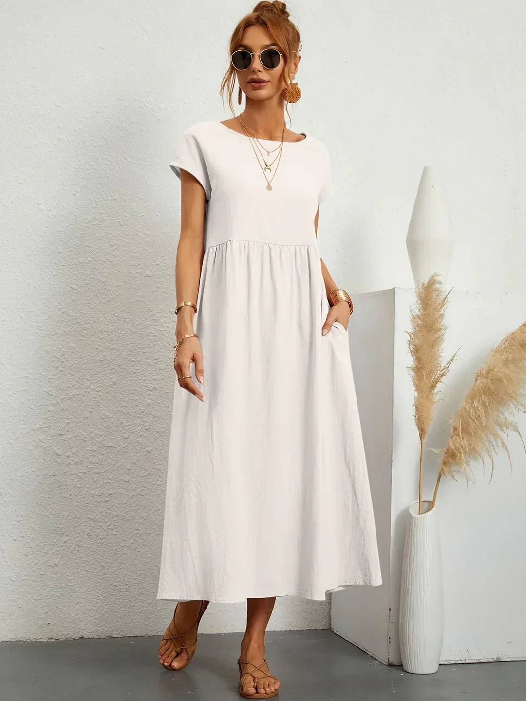 Aurelia | Relaxed Gathered Midi Dress