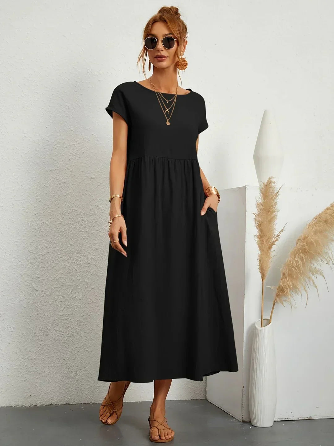 Aurelia | Relaxed Gathered Midi Dress