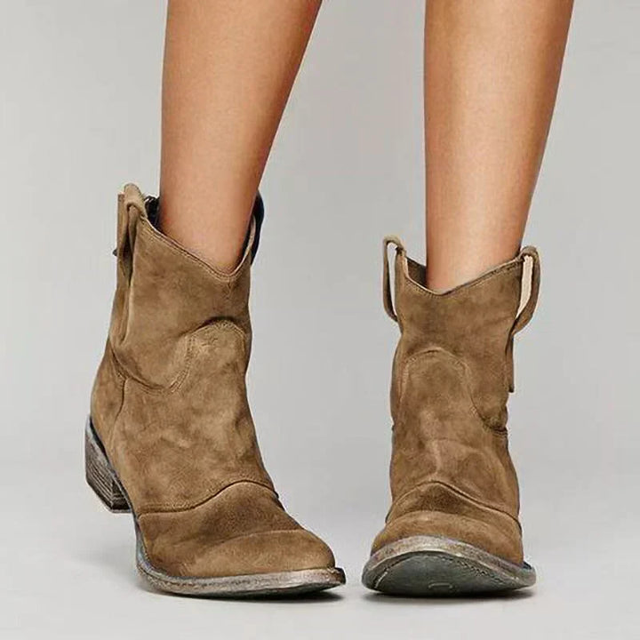 Elara | Western Ankle Boots