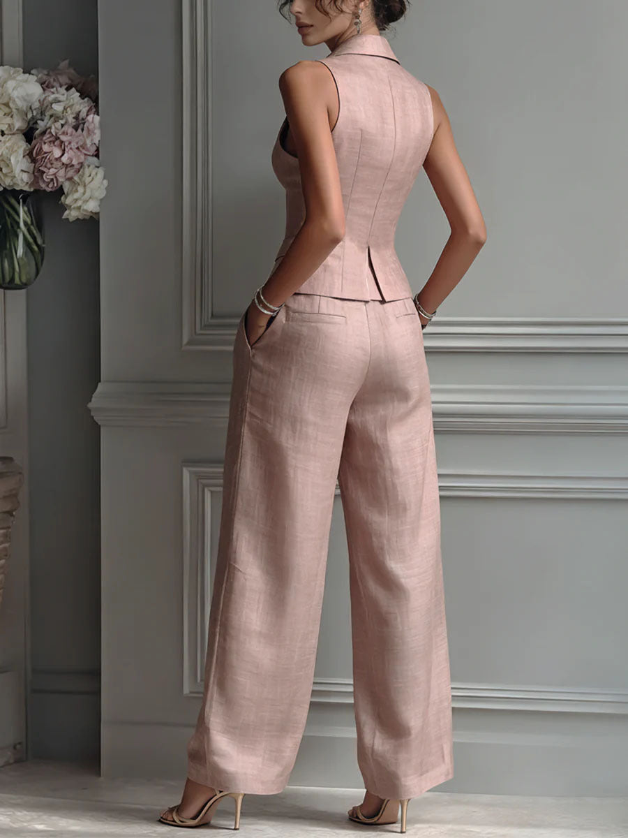 Lola | Women's Two-Piece V-Neck Button Set