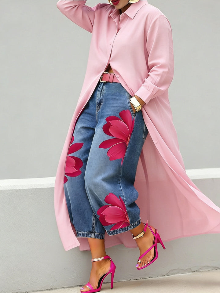 Laurent Atelier™ | Elegant Floral Wide-Leg Pants