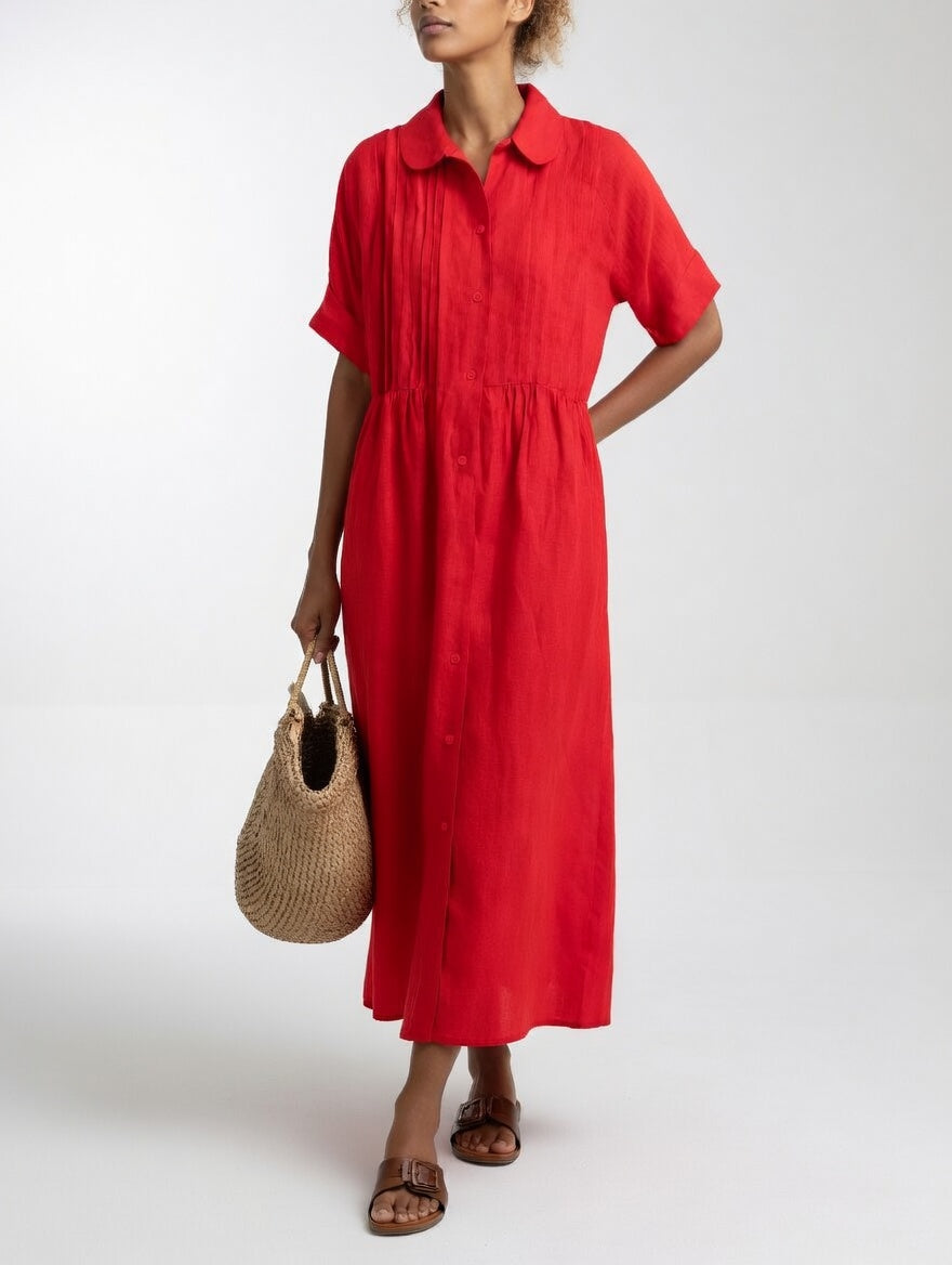 Noelle | Button-Front Maxi Dress