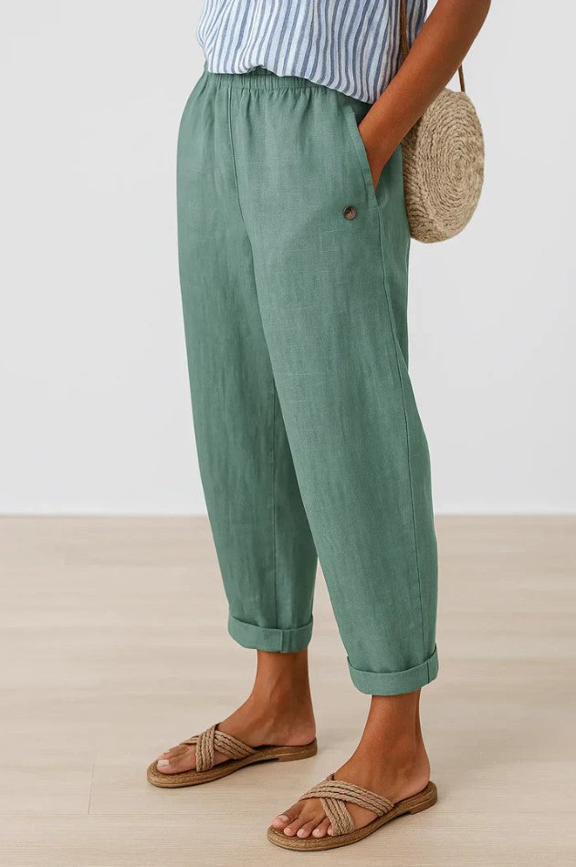 Laurent Atelier™ | Timeless Linen-Cotton Trousers
