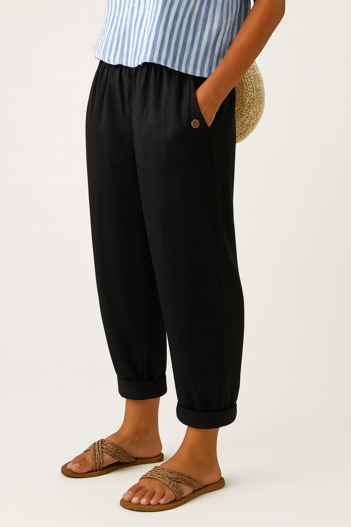 Laurent Atelier™ | Timeless Linen-Cotton Trousers