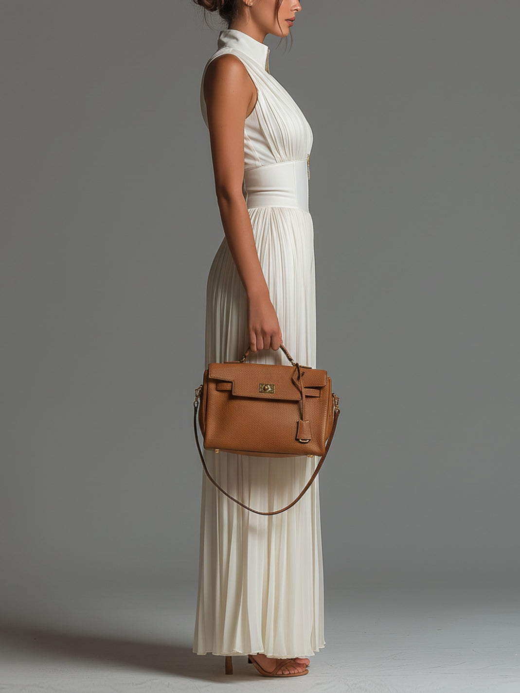 Zsófia | Pleated Zip-Front Jumpsuit