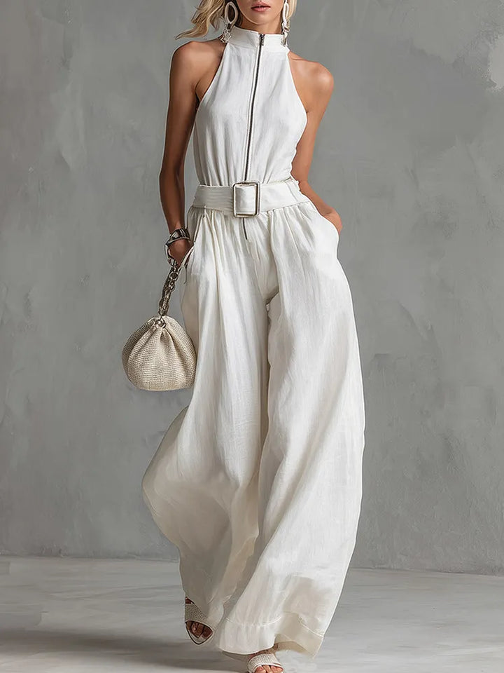 Sienna | Belted Wide-Leg Jumpsuit