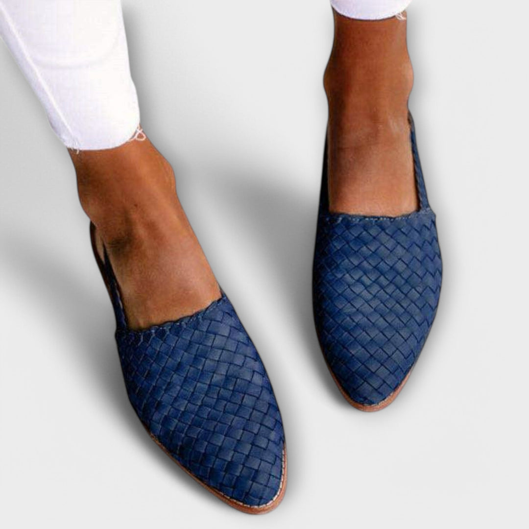 Anastasia | Woven Slingback Flats