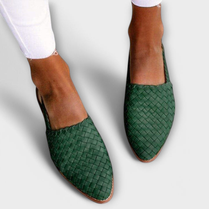 Anastasia | Woven Slingback Flats