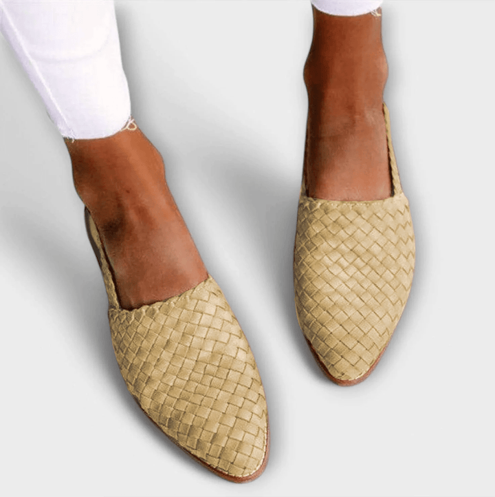Anastasia | Woven Slingback Flats