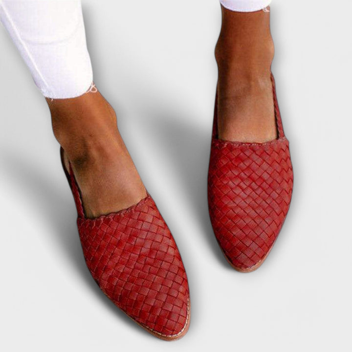 Anastasia | Woven Slingback Flats