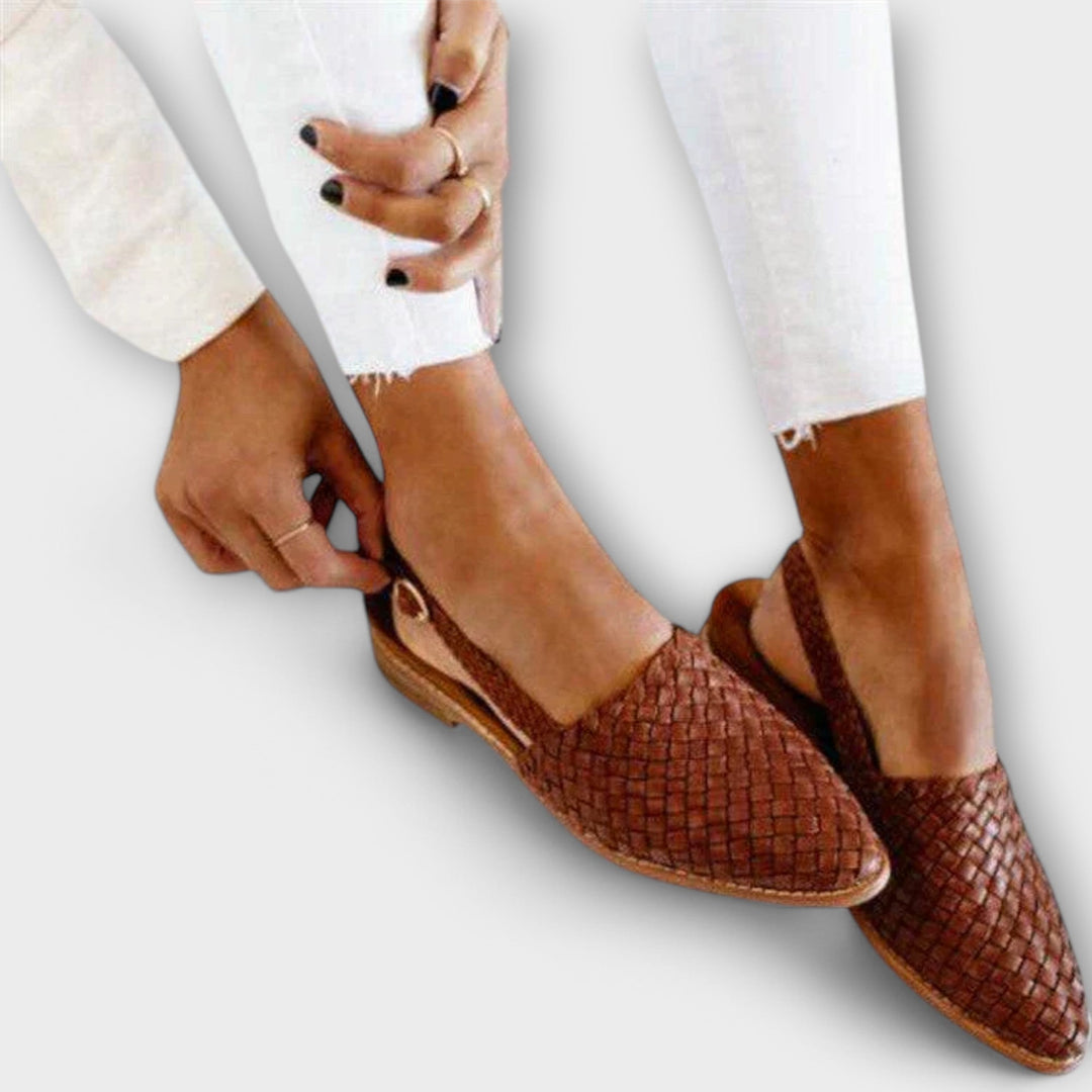 Anastasia | Woven Slingback Flats