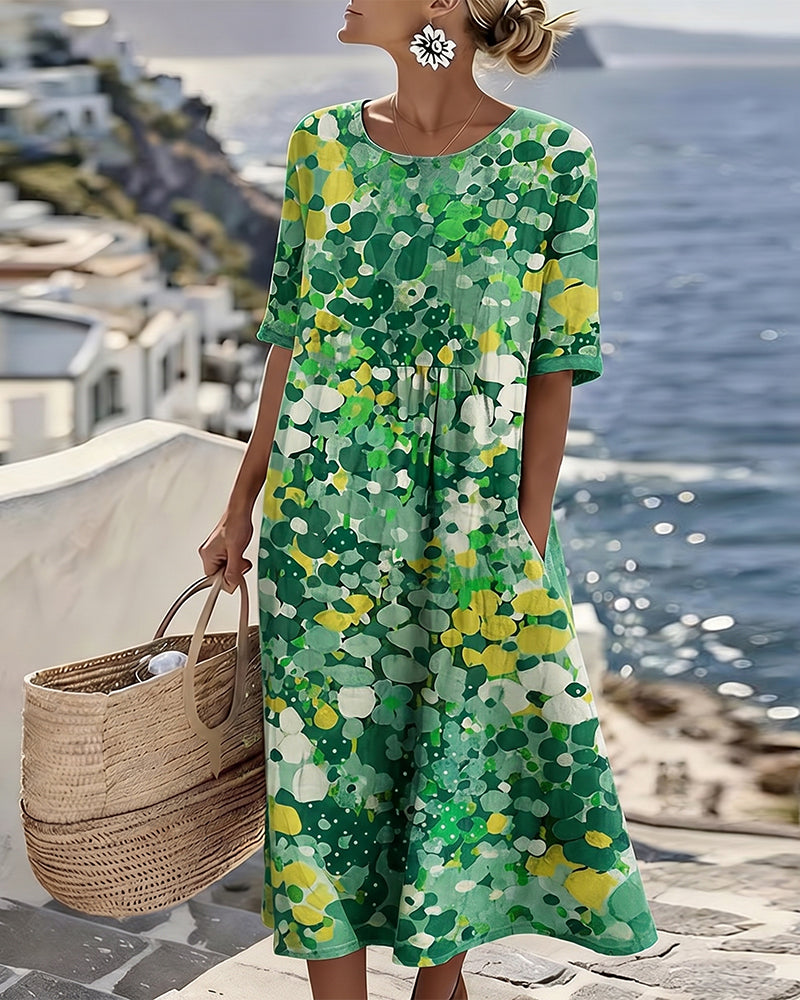 Elena | Lightweight Floral Midi Dress