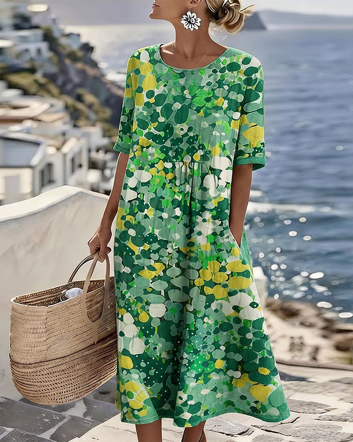 Elena | Lightweight Floral Midi Dress