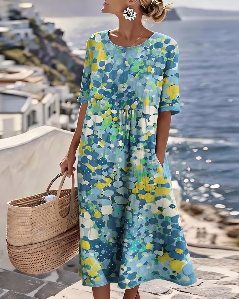 Elena | Lightweight Floral Midi Dress