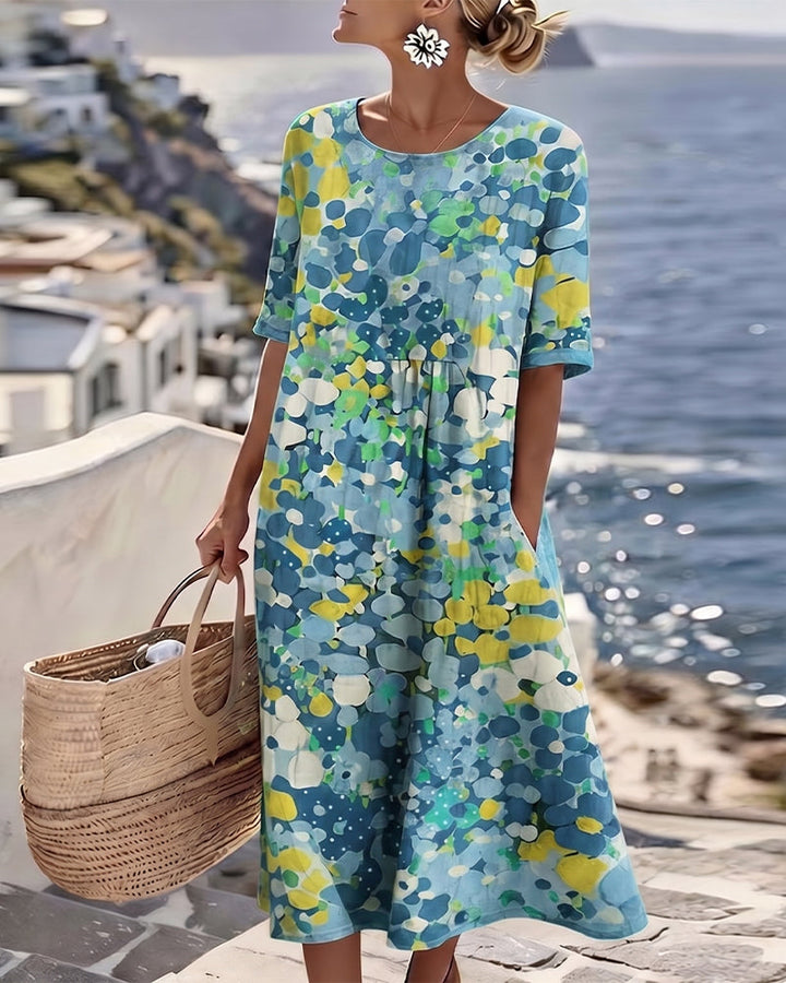 Elena | Lightweight Floral Midi Dress