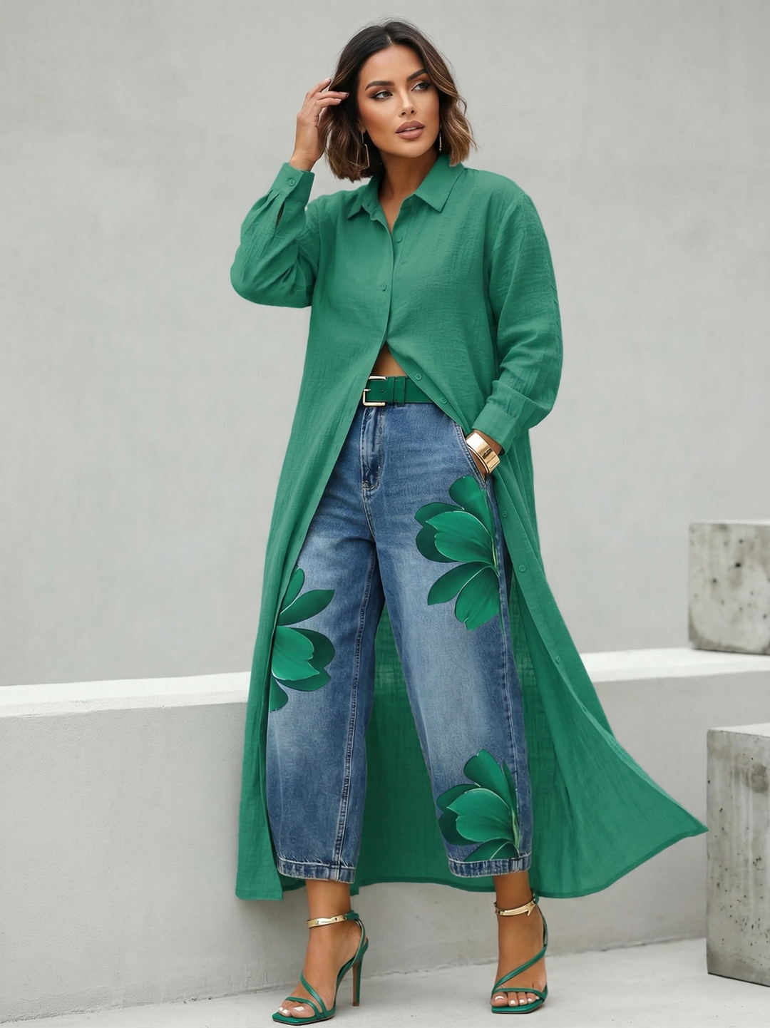 Laurent Atelier™ | Elegant Floral Wide-Leg Pants