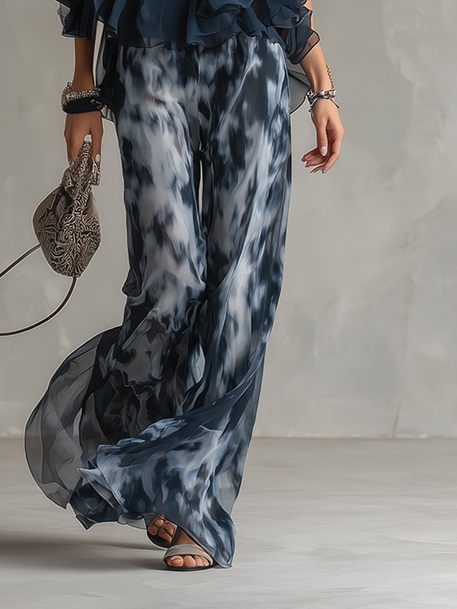 Ludovica | Elegant Chiffon Two-Piece Set