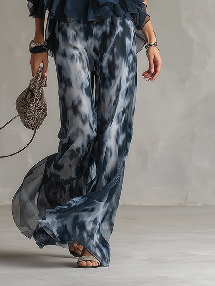 Ludovica | Elegant Chiffon Two-Piece Set