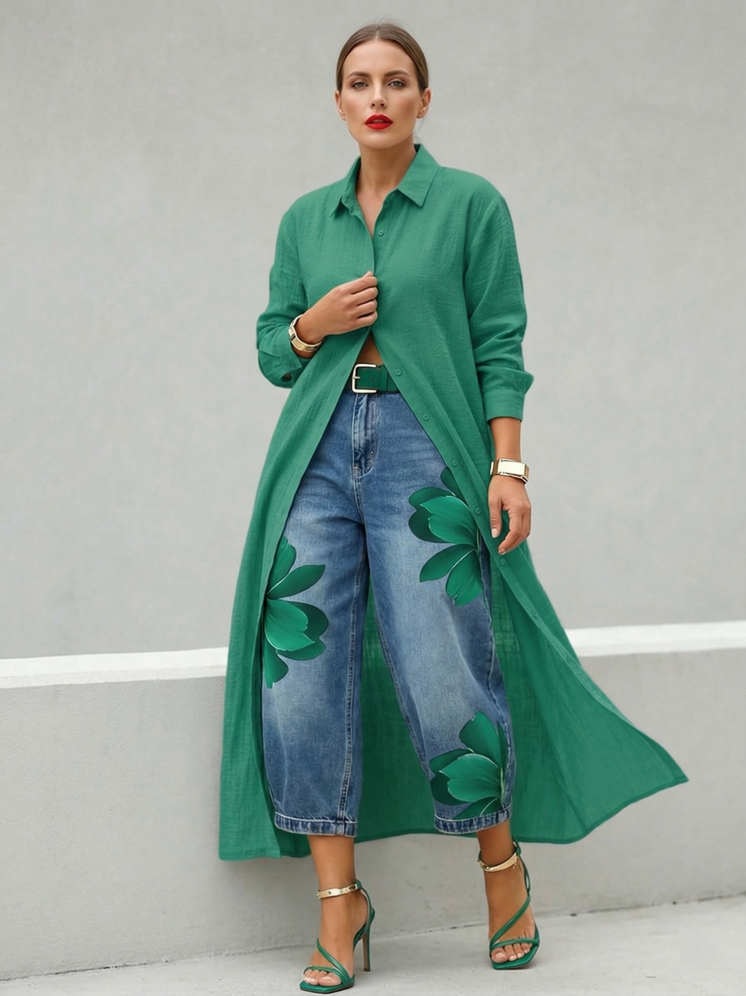 Laurent Atelier™ | Elegant Floral Wide-Leg Pants
