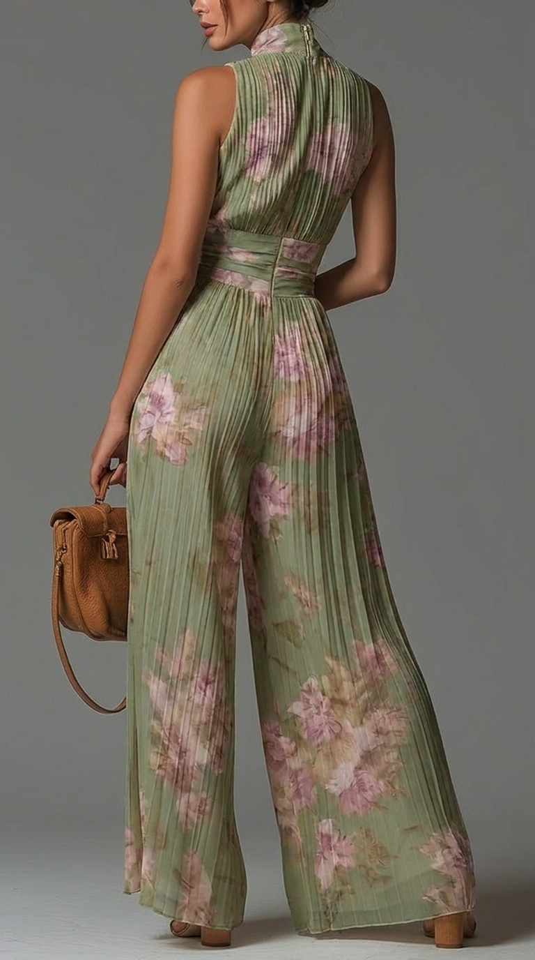 Seraphina | Pleated Floral Jumpsuit