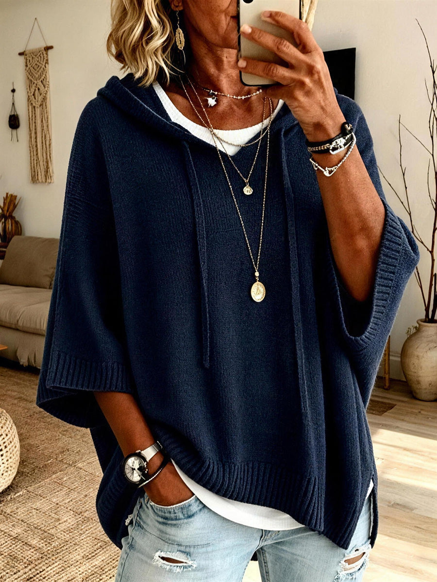 Monique | Relaxed Hooded Knit Sweater